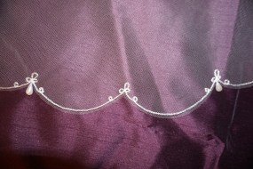 Ivory and pearl veil